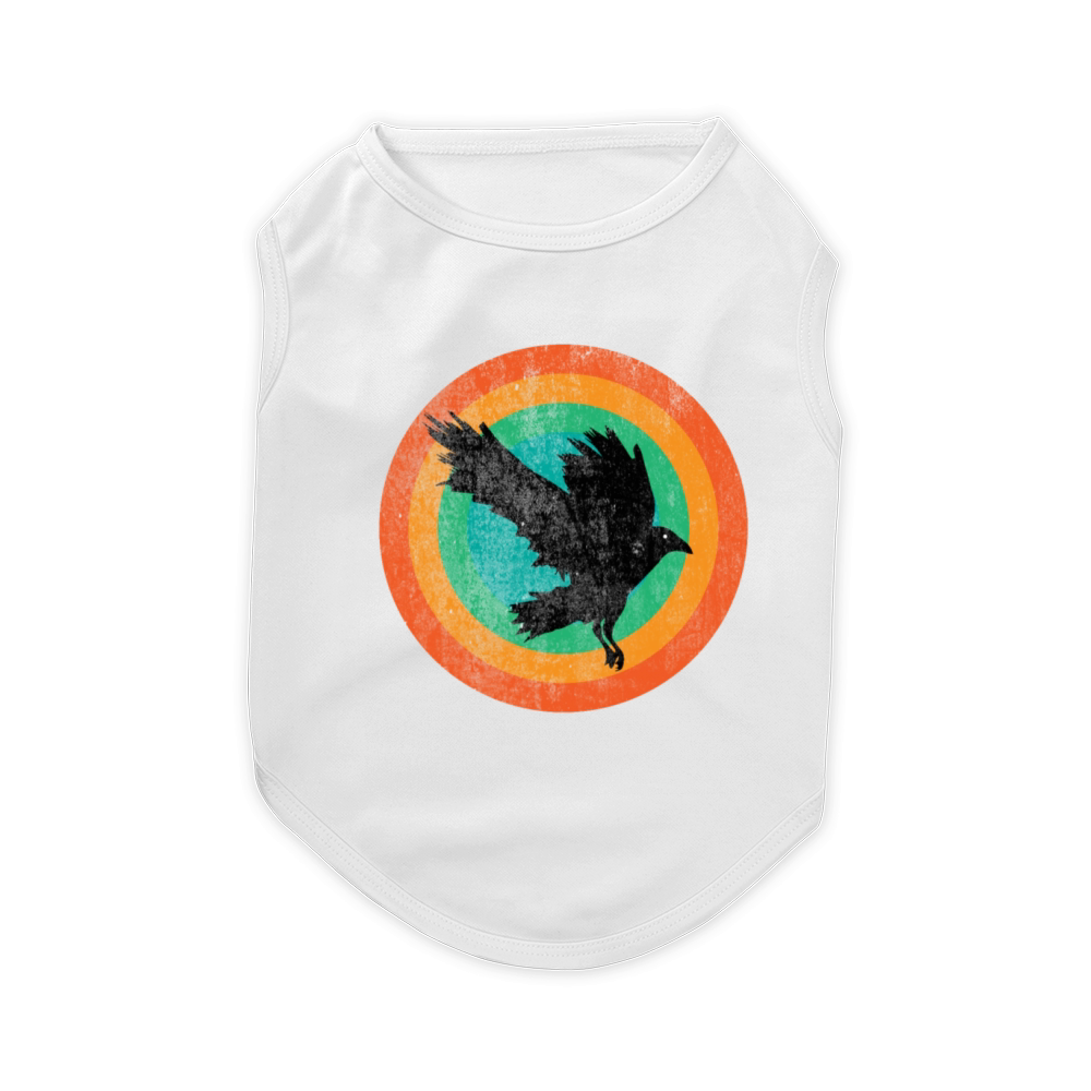 Vintage Beautiful Cute Raven retro Art Pet T-Shirt