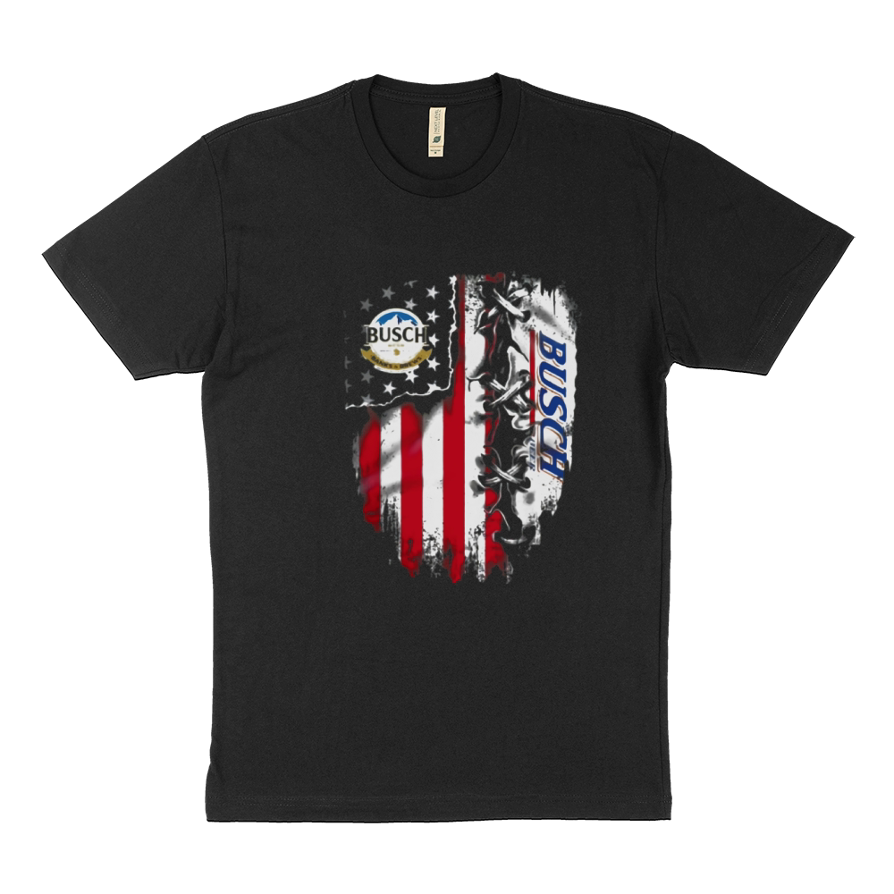 Busch Light inside American flag Sustainable T-Shirt