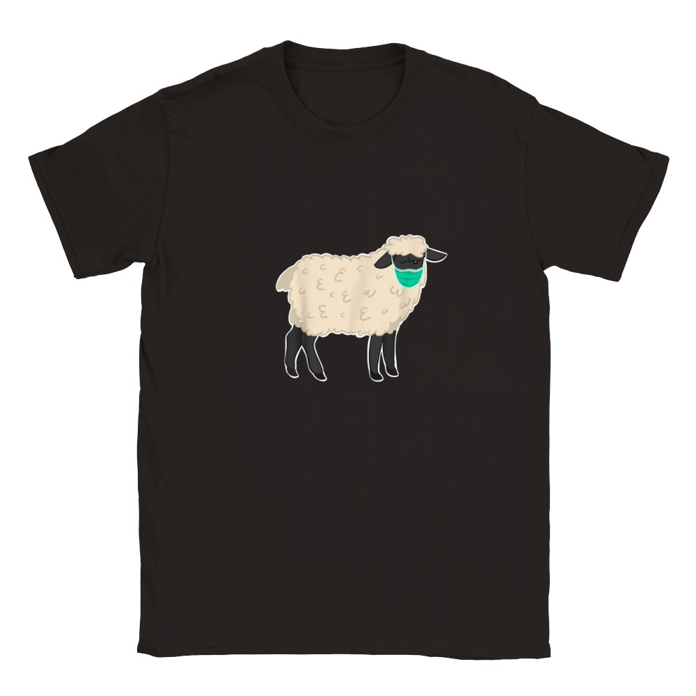 Anti-mask sheep with face mask Shirt Classic Kids Crewneck T-shirt