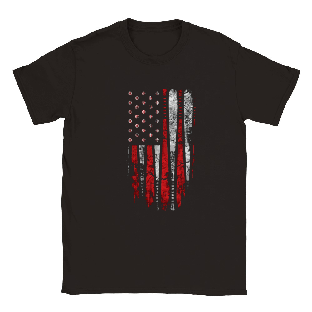 Baseball-Baseball Flag  For Baseball Lover T Shirts Classic Kids Crewneck T-shirt