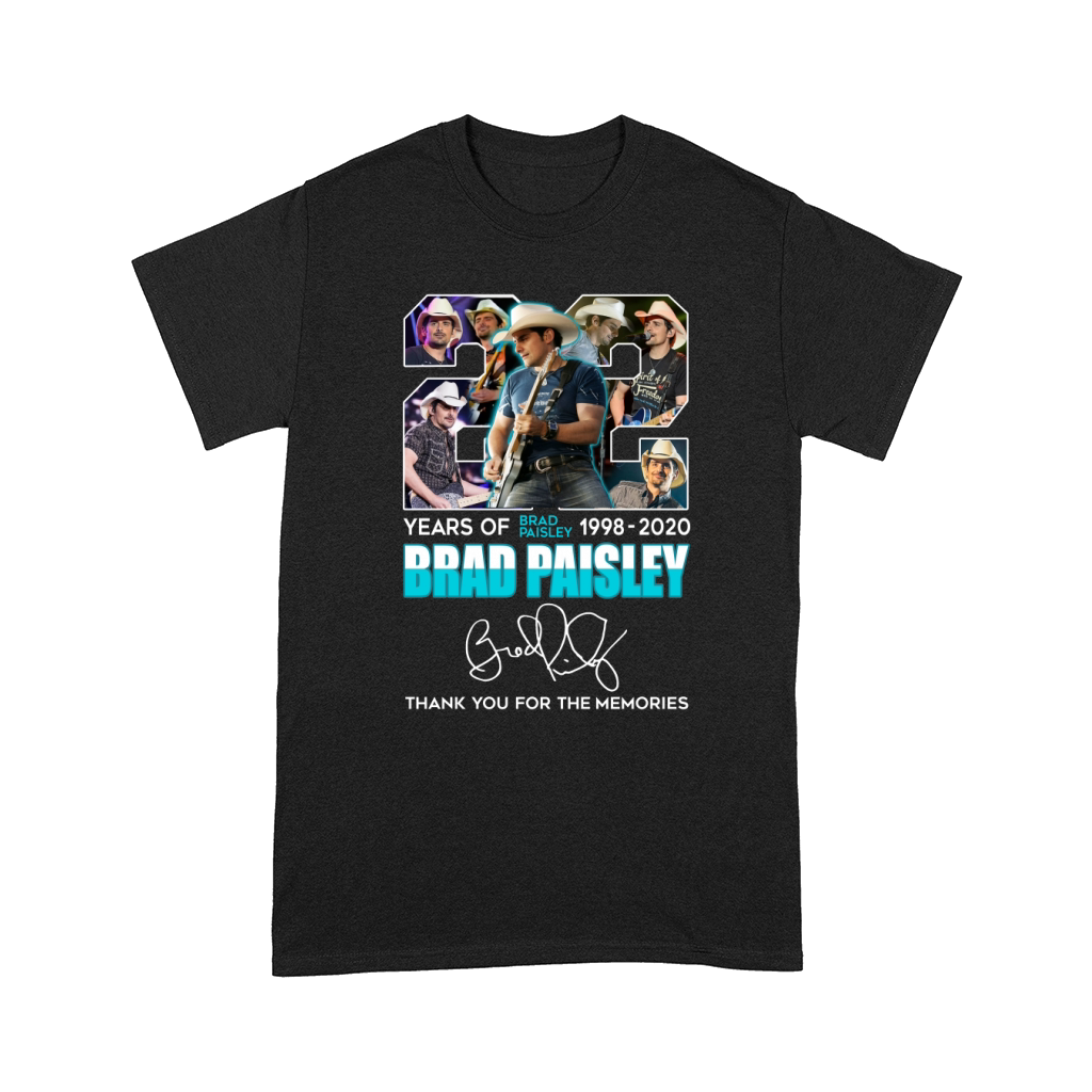 Brad Paisley 22 years of 1998 2020 thank you for the memories signature Comfort T-shirt