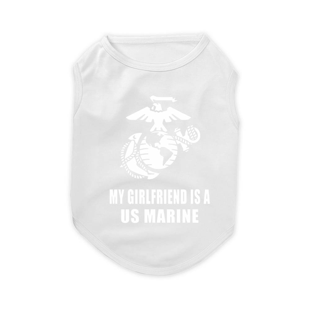 MY GIRLFRIEND IS A US MARINE Pet T-Shirt