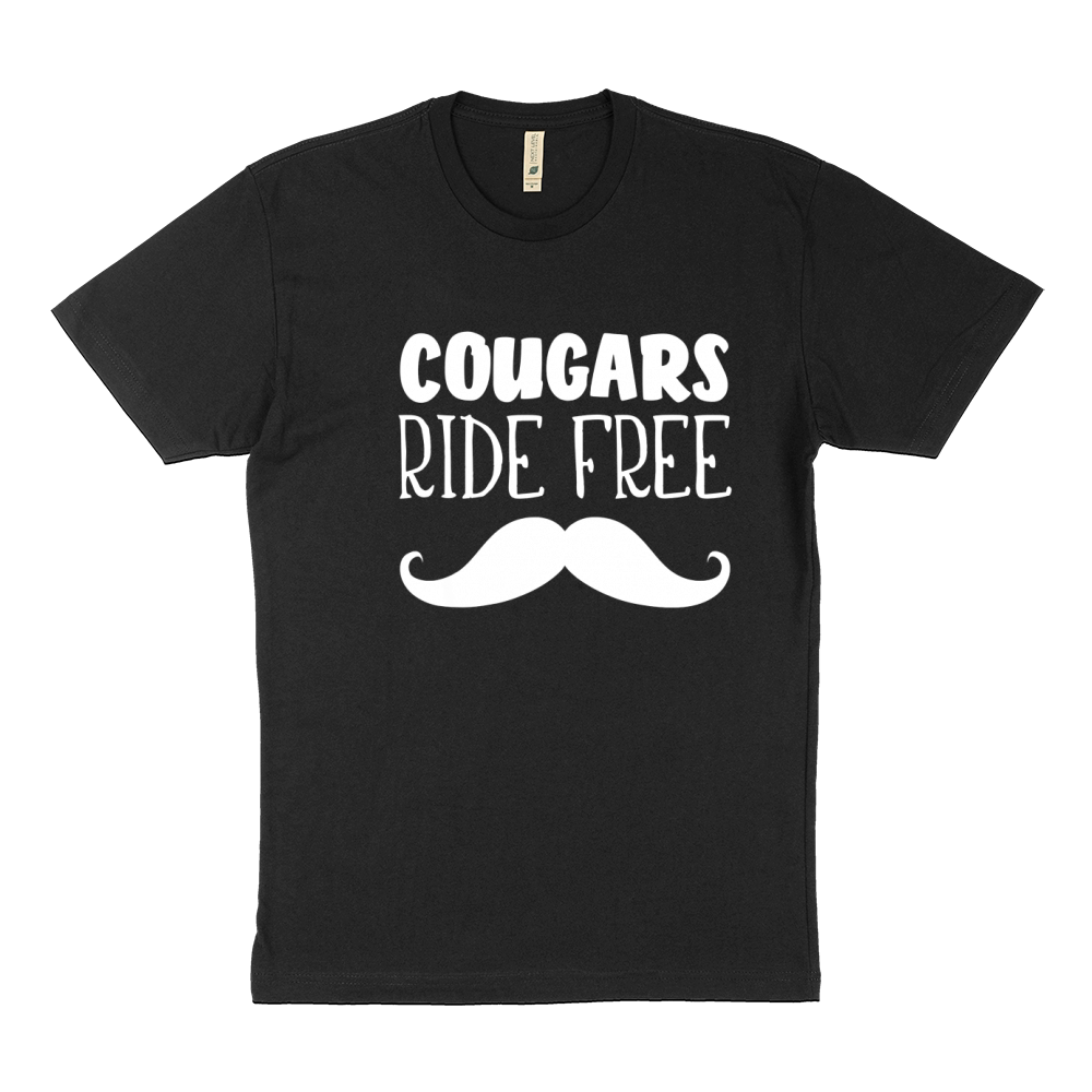 Cougars Ride Free Mustache Rides Cougar Bait Sustainable T-Shirt