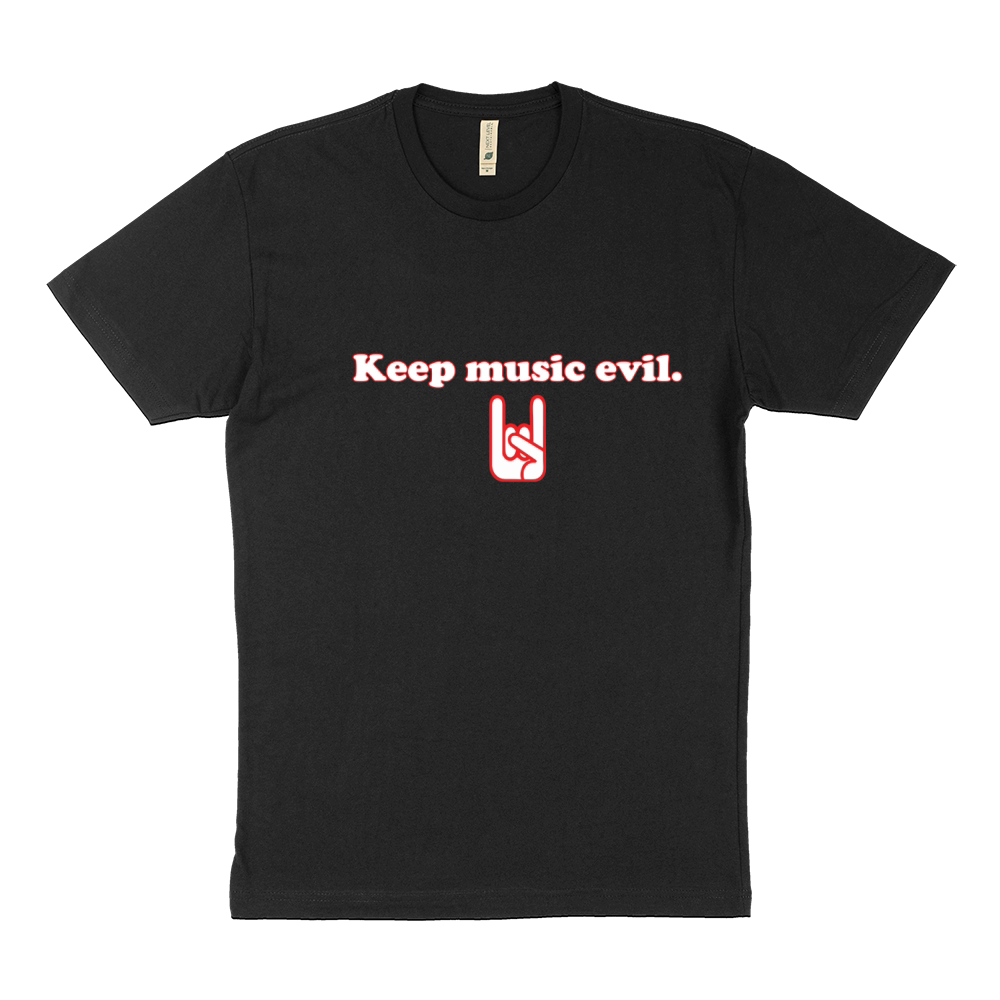 Keep Music Evil T Shirt Sustainable T-Shirt