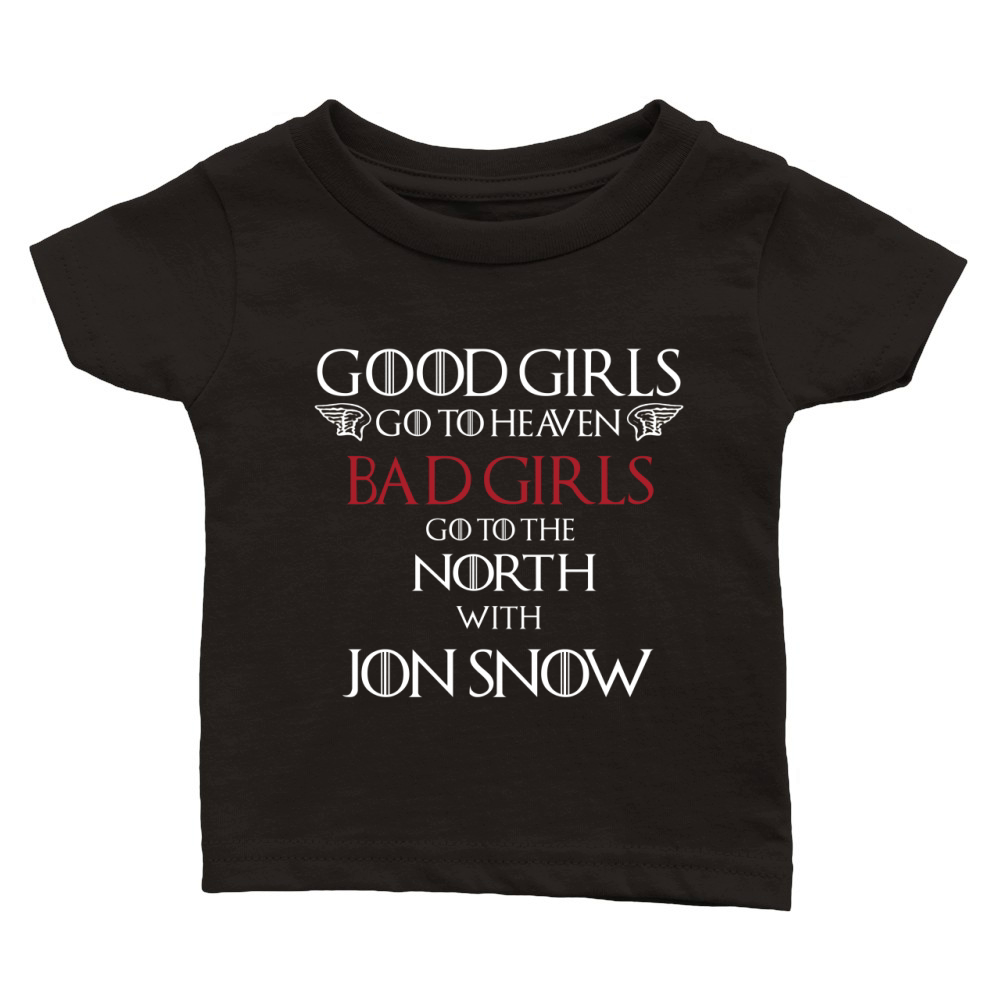 Böses Mädchen mit Jon Snow Classic Baby Crewneck T-shirt