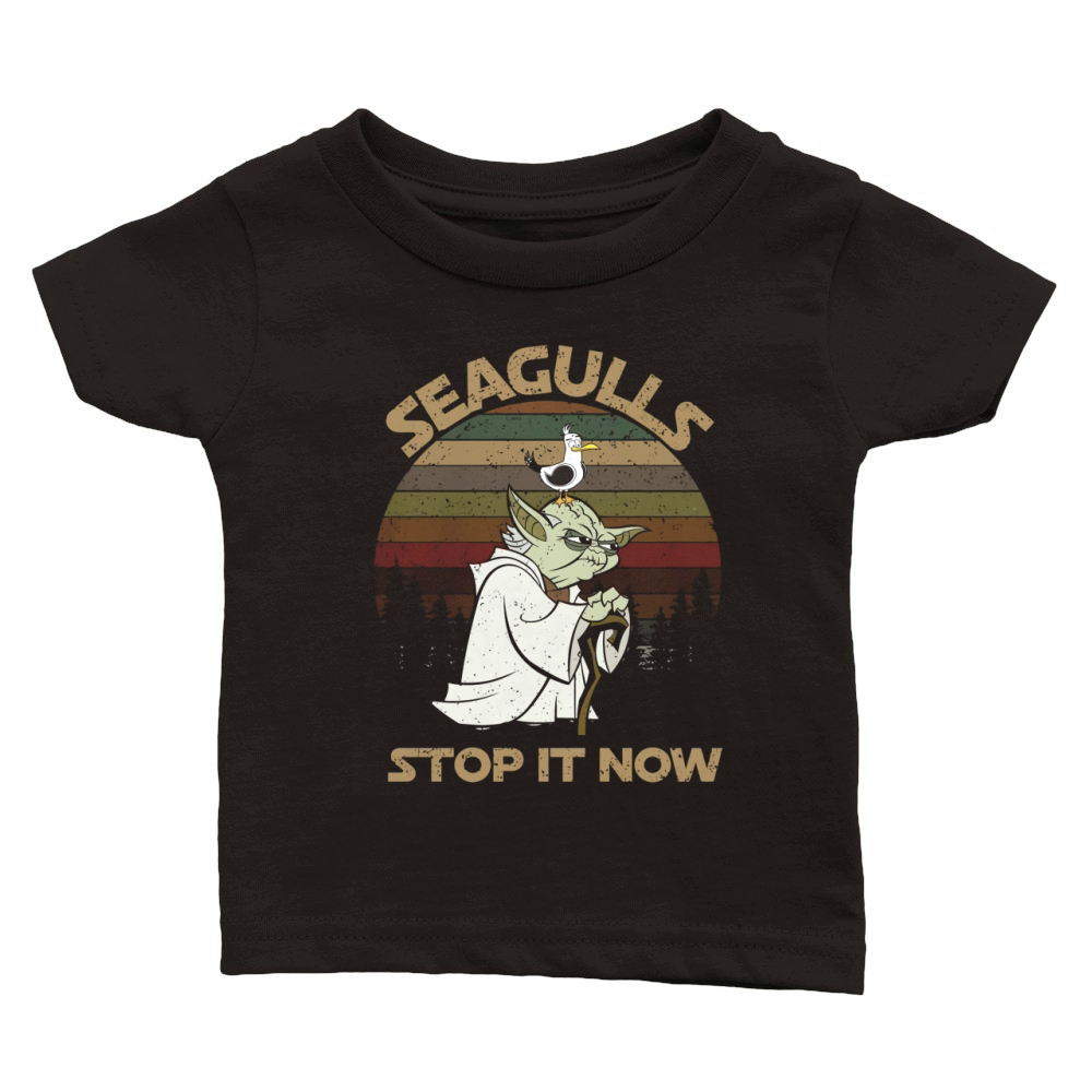 Yoda Seagulls stop it now vintage shirt Classic Baby Crewneck T-shirt