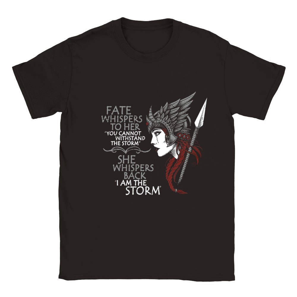 Fate whispers to her She whispers back I am the storm shirt Classic Kids Crewneck T-shirt