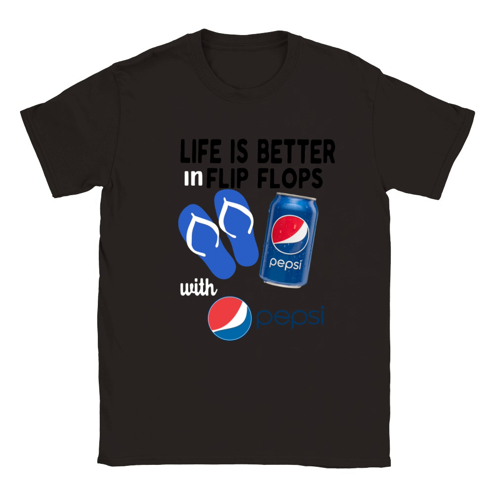 Life is better in flip flops with Pepsi shirt Classic Kids Crewneck T-shirt