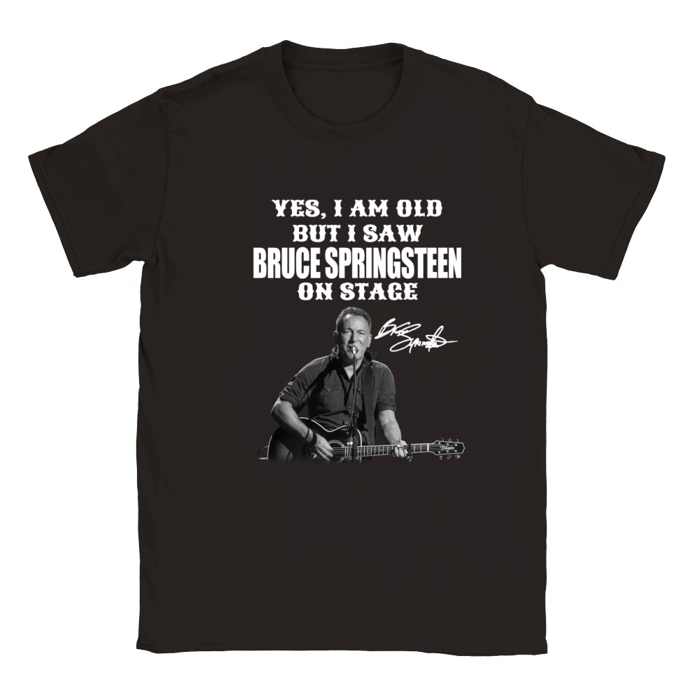 Yes I am Old But I Saw Bruce Springsteen On Stage Signature Classic Kids Crewneck T-shirt