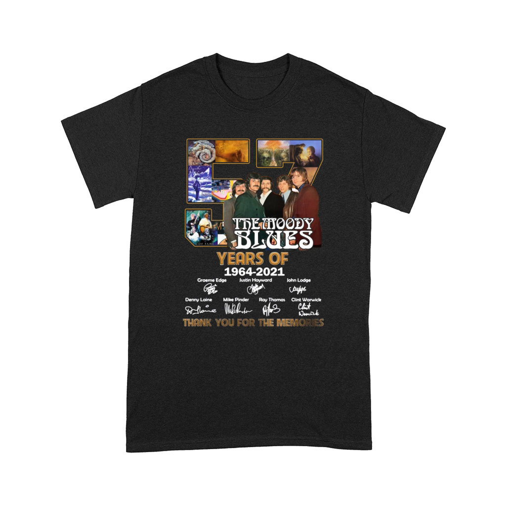 The Moody Blues 57 years of 1964 2021 signatures thank you for the memories Comfort T-shirt