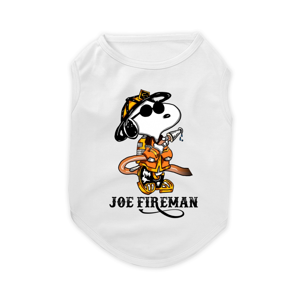 JOE FIREMAN SNOOPY Pet T-Shirt