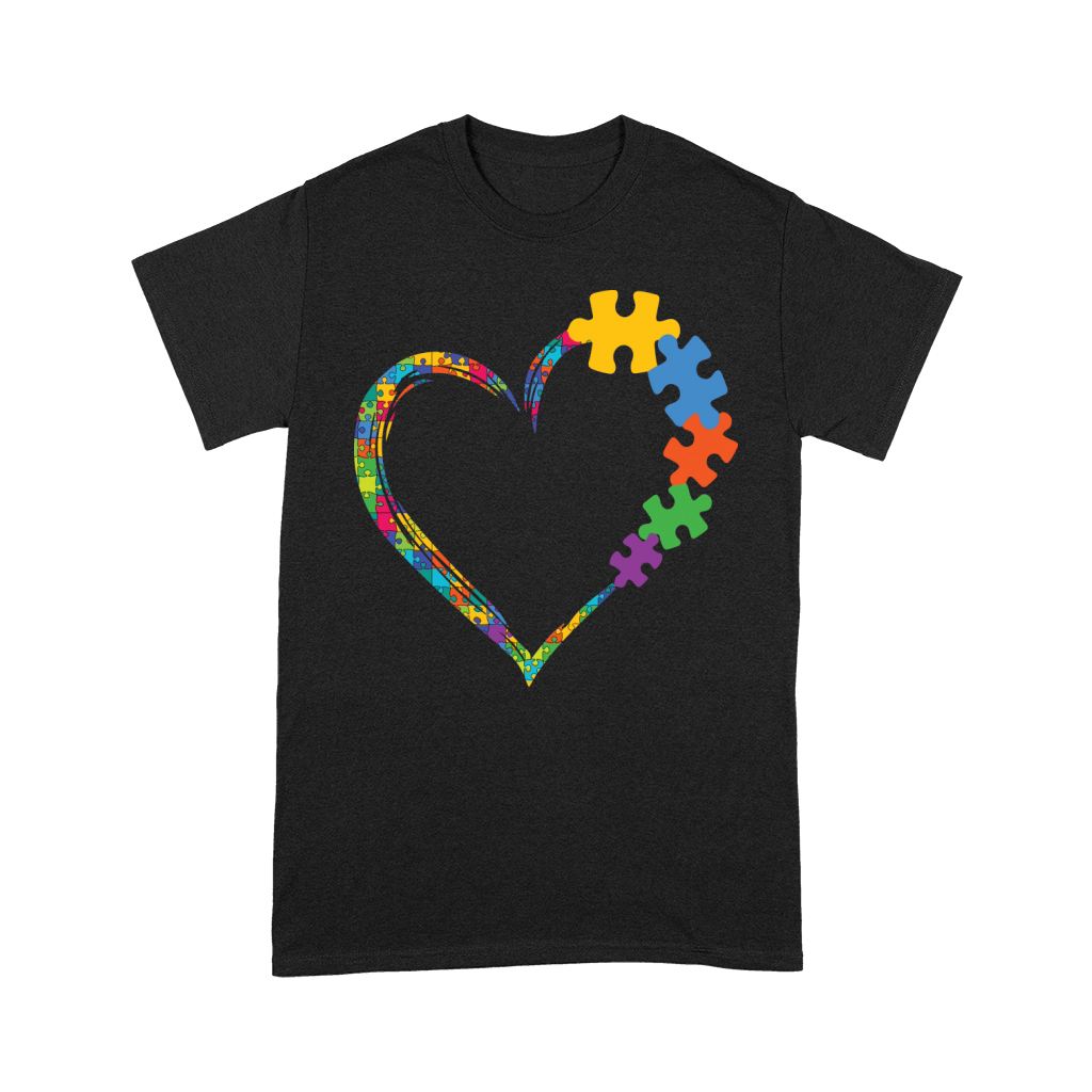 Love Heart Puzzle Autism Awareness Premium T-shirt