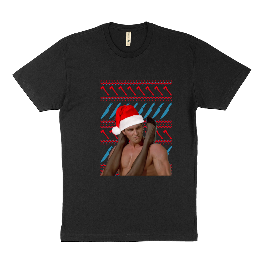 Patrick Bateman American Psycho ugly Christmas sweater Sustainable T-Shirt