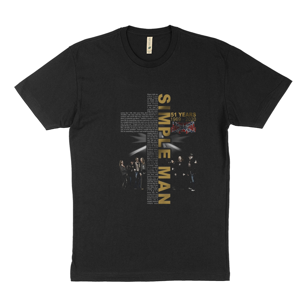 Simple Man lyric Cross 51 years 1969 2020 Lynyrd Skynyrd Sustainable T-Shirt