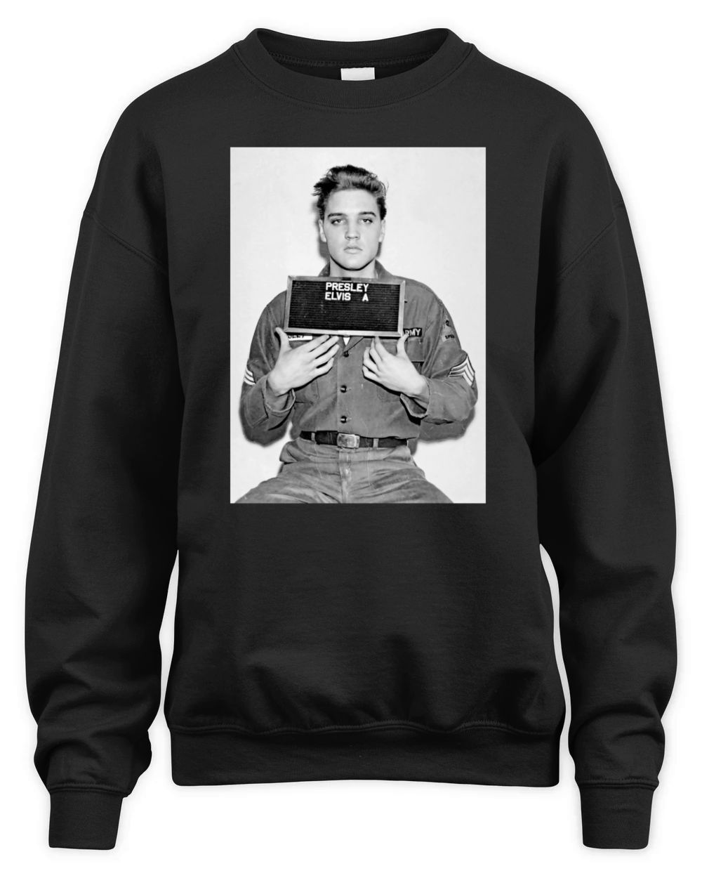 Elvis Presleys mugshot 1956 Tshirt Unisex Premium Crewneck Sweatshirt