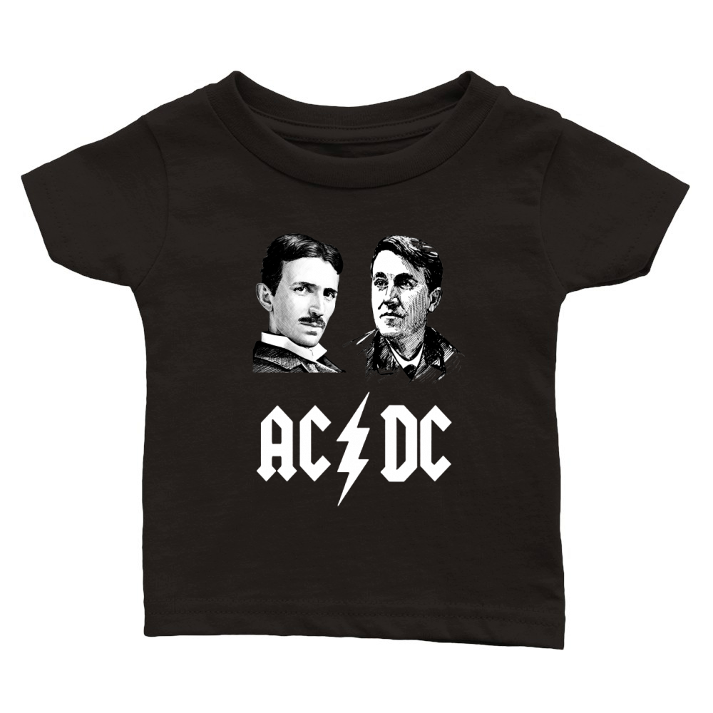 AC &amp;amp; DC  Tesla &amp;amp; Edison T Shirt Classic Baby Crewneck T-shirt