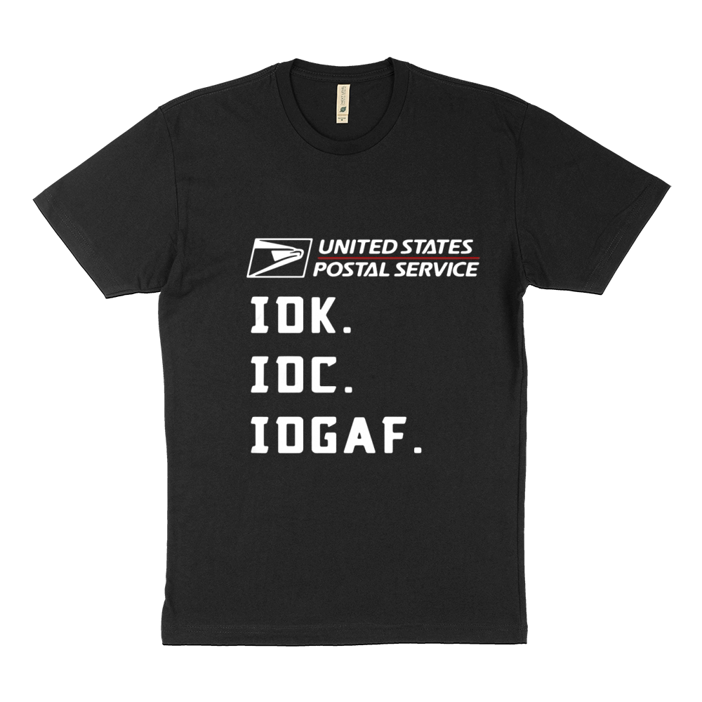 United States Postal Service IDK IDC IDGAF shirt Sustainable T-Shirt