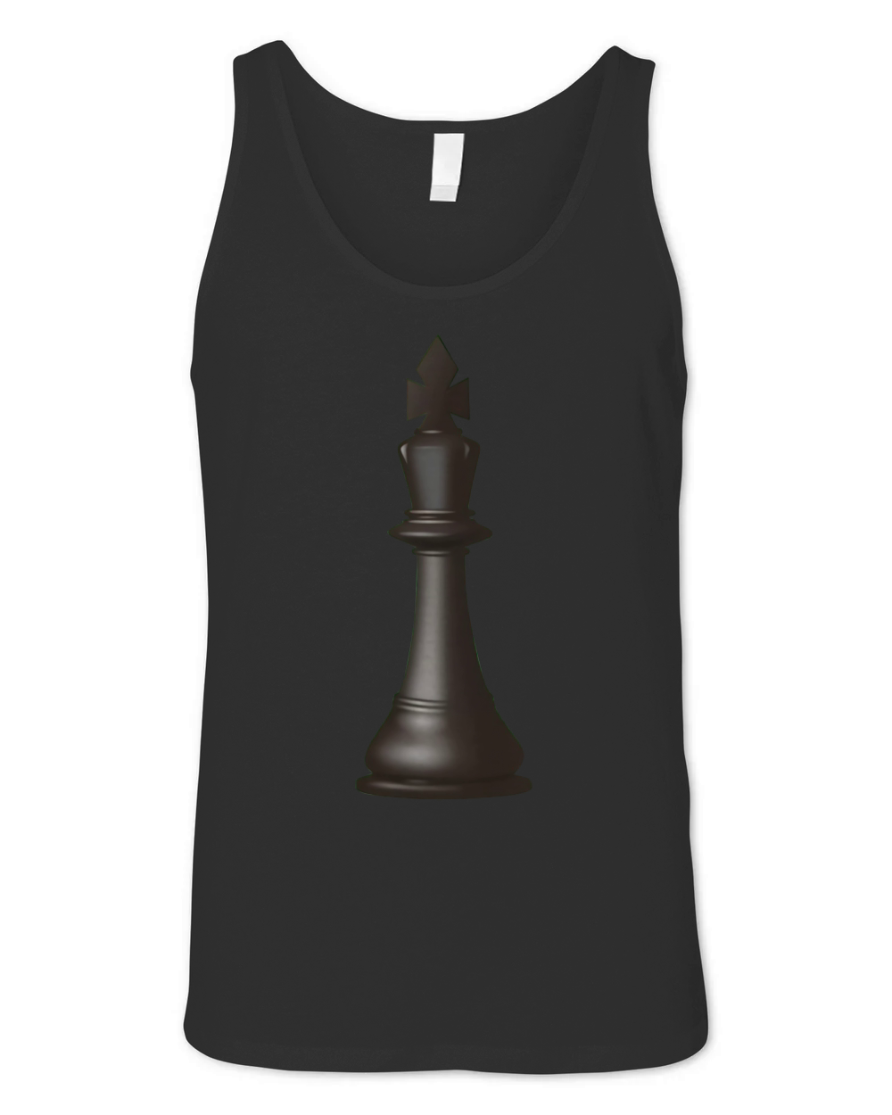 Black King Chess Piece Unisex Jersey Tank