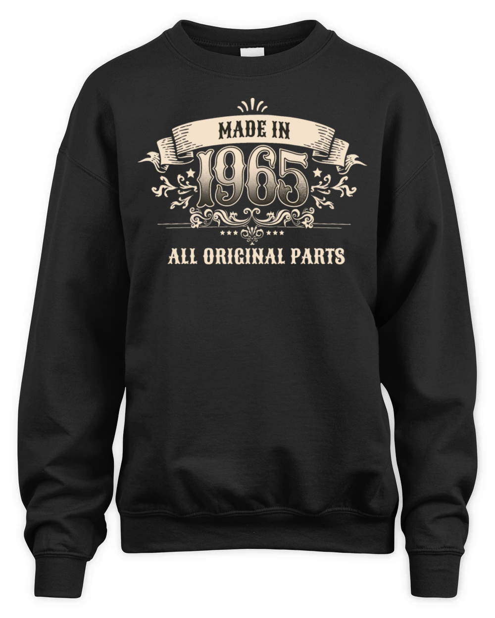 Retro Vintage Birthday Made In 1965 All Original Unisex Premium Crewneck Sweatshirt