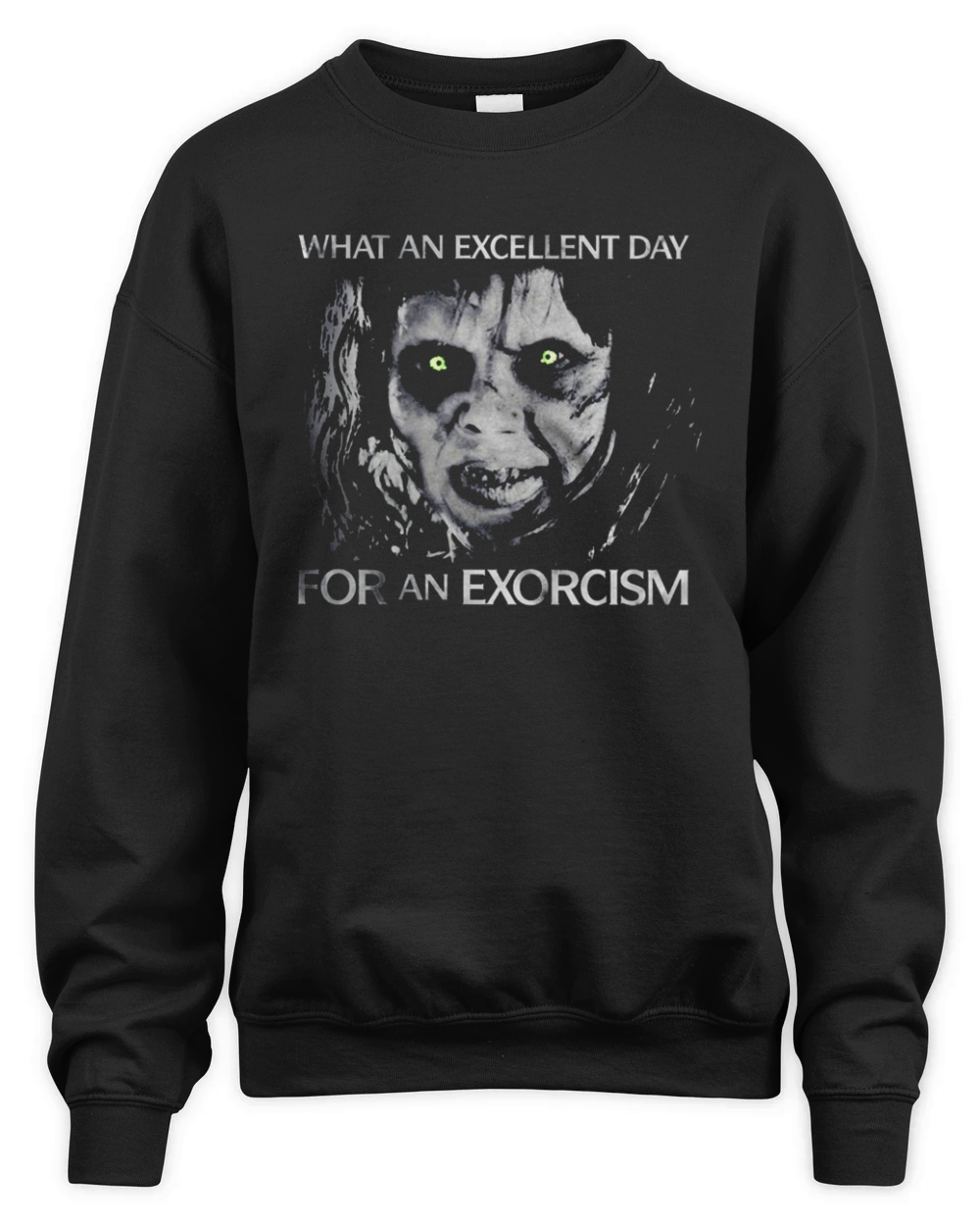 What An Excellent Day For An Exorcism Halloween Unisex Premium Crewneck Sweatshirt