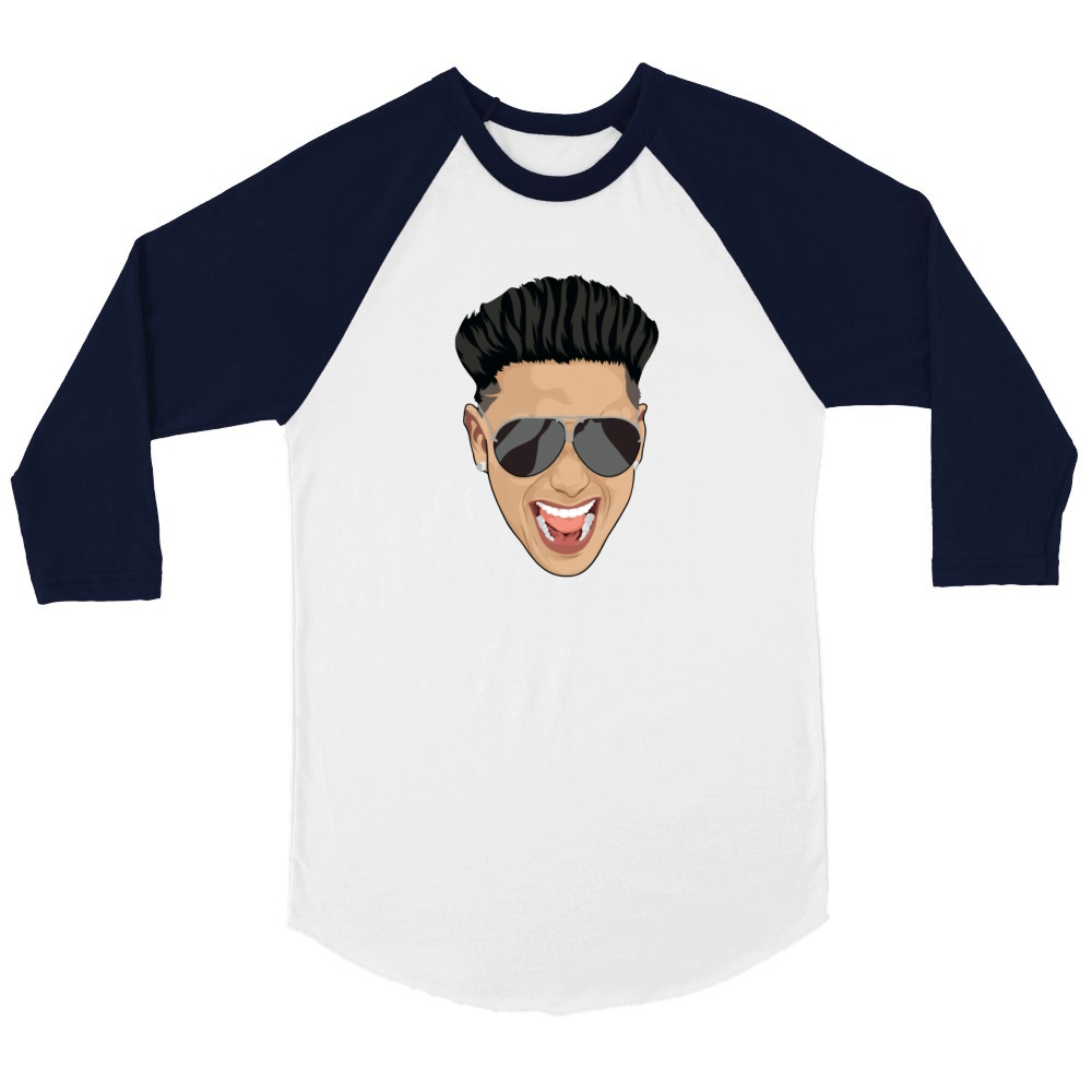 Dj Pauly D Face Unisex ¾ sleeve Raglan T-shirt