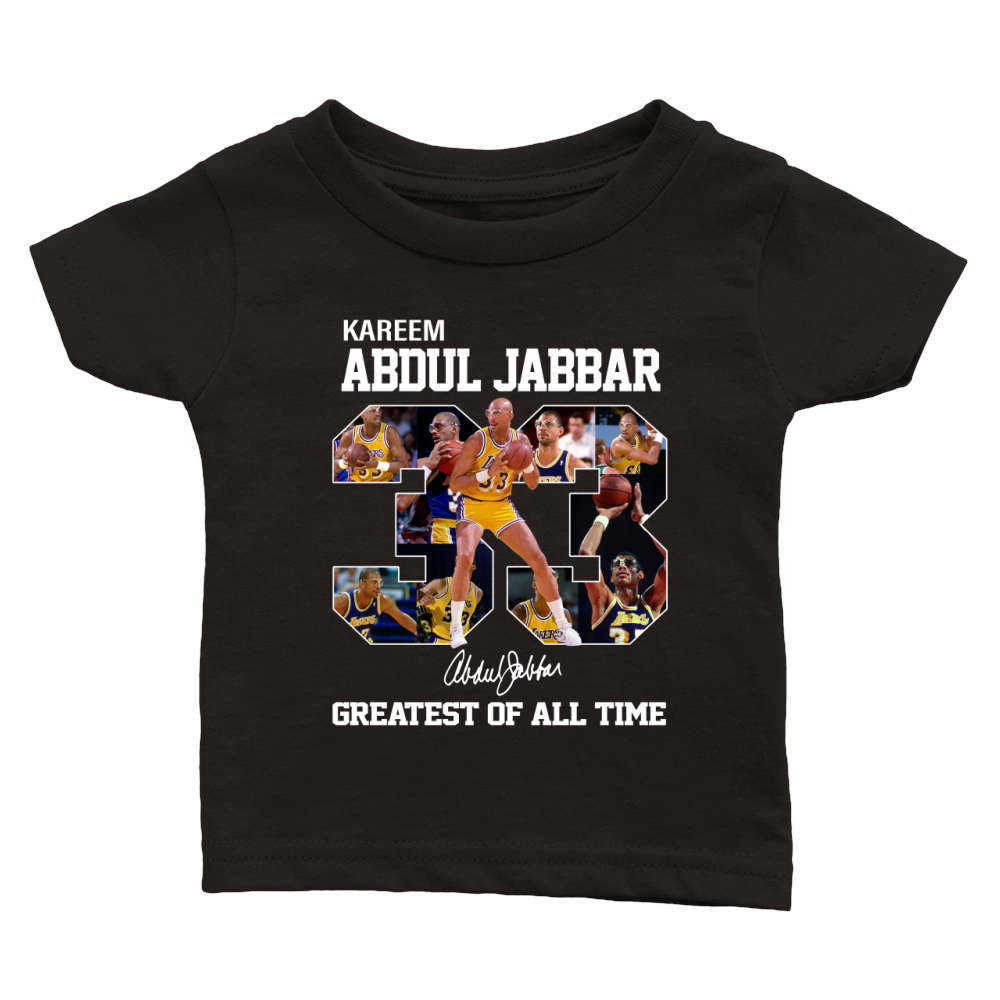 Kareem Abdul Jabbar 33 greatest of all time signature shirt Classic Baby Crewneck T-shirt