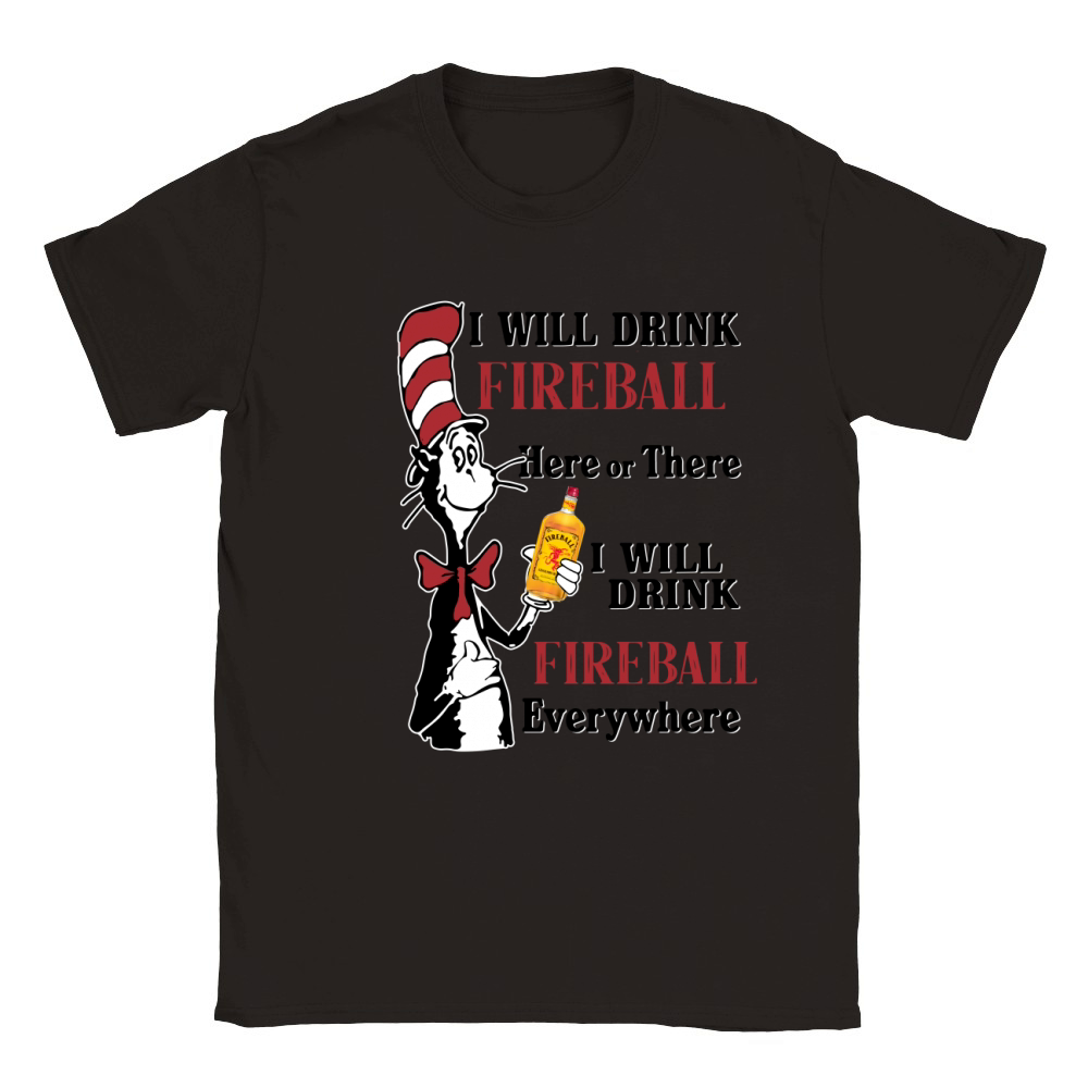 Dr Seuss I will drink Fireball Whiskey here or there - Baby Onesie Classic Kids Crewneck T-shirt