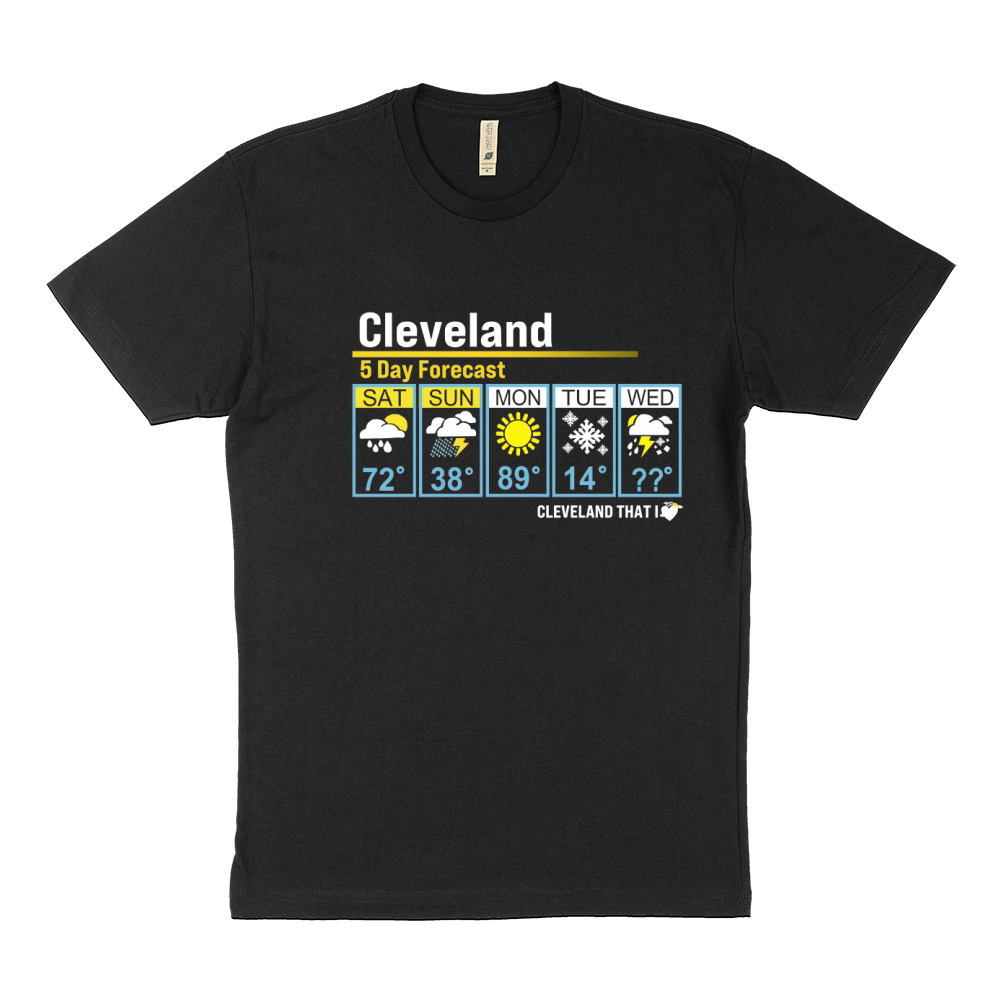Cleveland 5 Day Forecast Sustainable T-Shirt