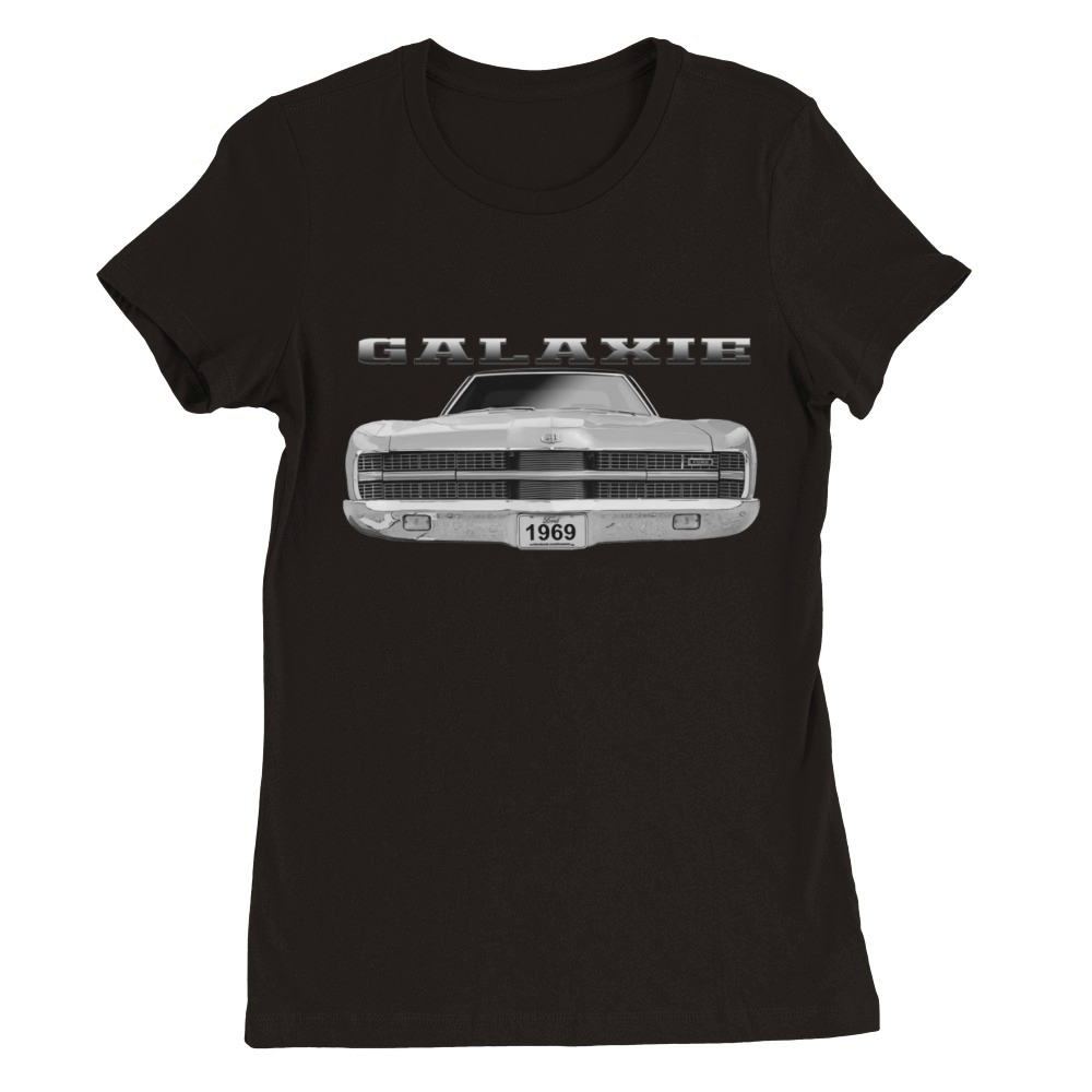 1969 Ford Galaxie LTD Two Sided White Premium Womens Crewneck T-shirt