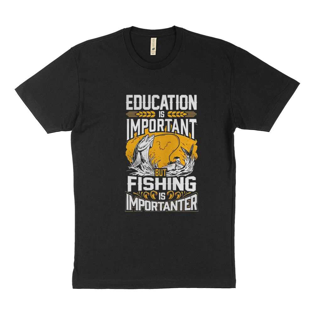 Funny Fishing Shirts - Fishing Is Importanter Sustainable T-Shirt
