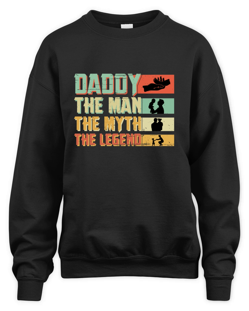 Daddy. The Man. The Myth. The legend sublimation Unisex Premium Crewneck Sweatshirt