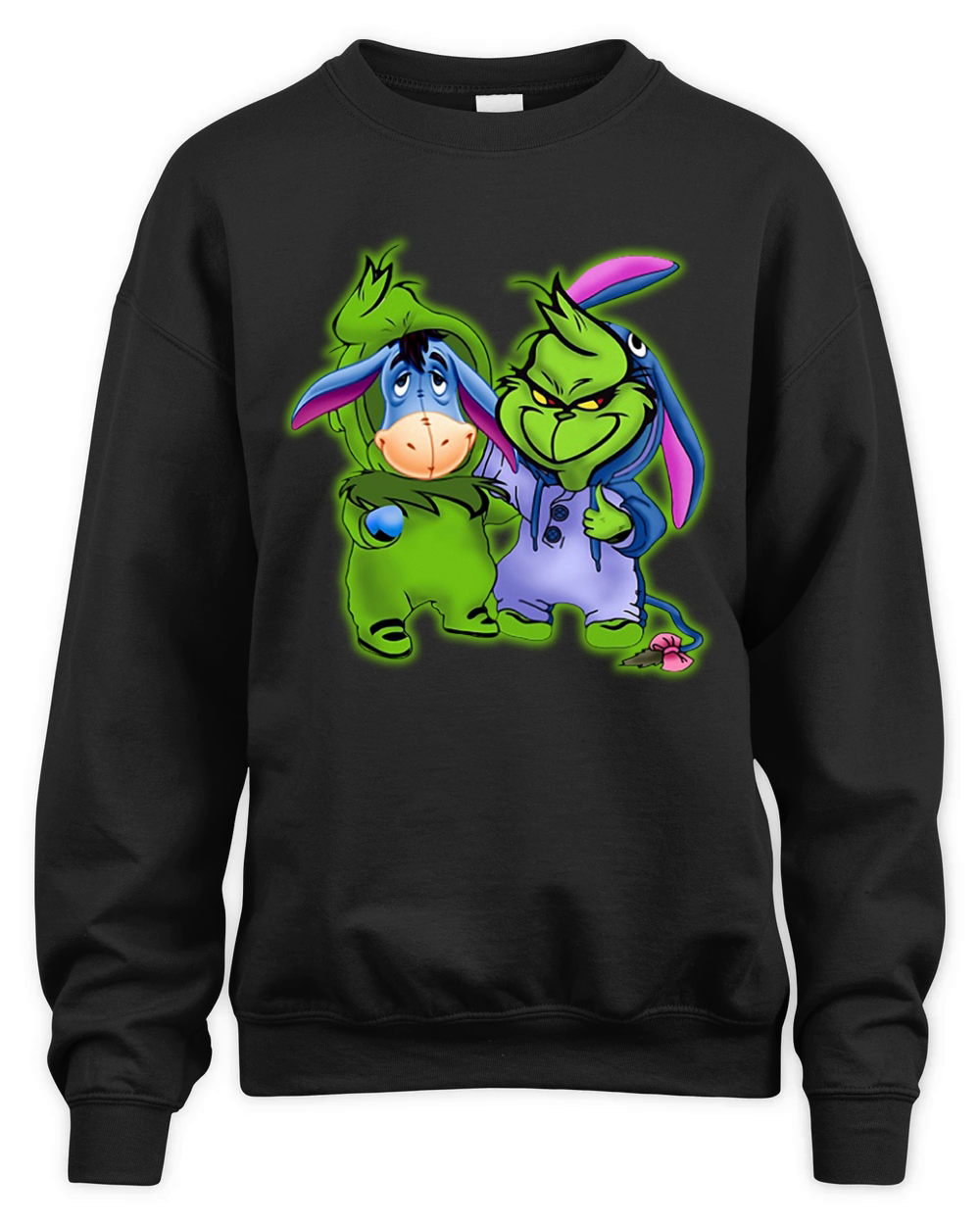 Eeyore and Grinch Unisex Premium Crewneck Sweatshirt