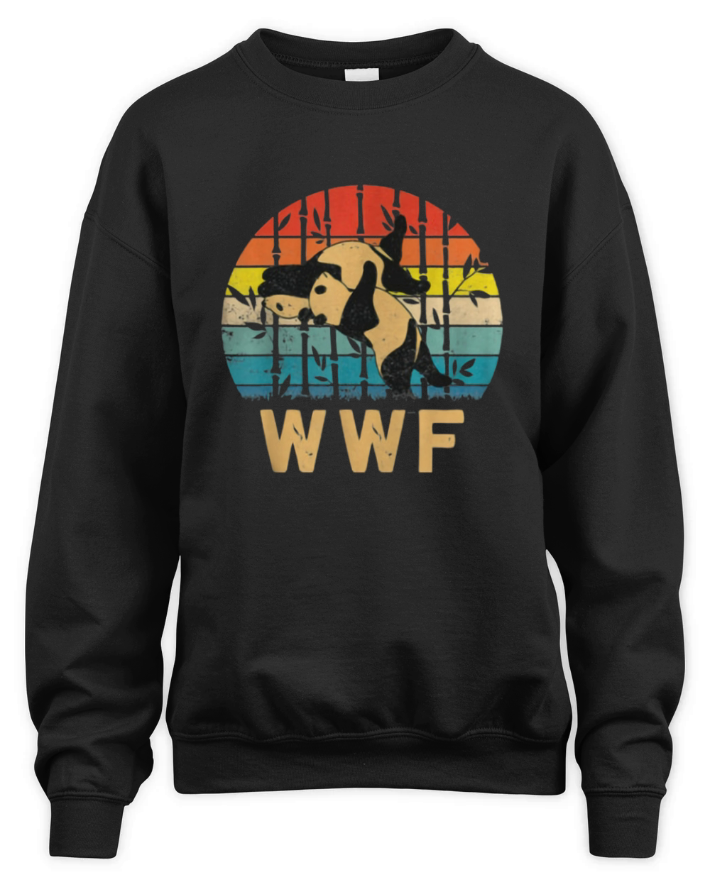 Sunset Vintage Panda Bears WWF’s Finish Him Panda Lover shirt Unisex Premium Crewneck Sweatshirt