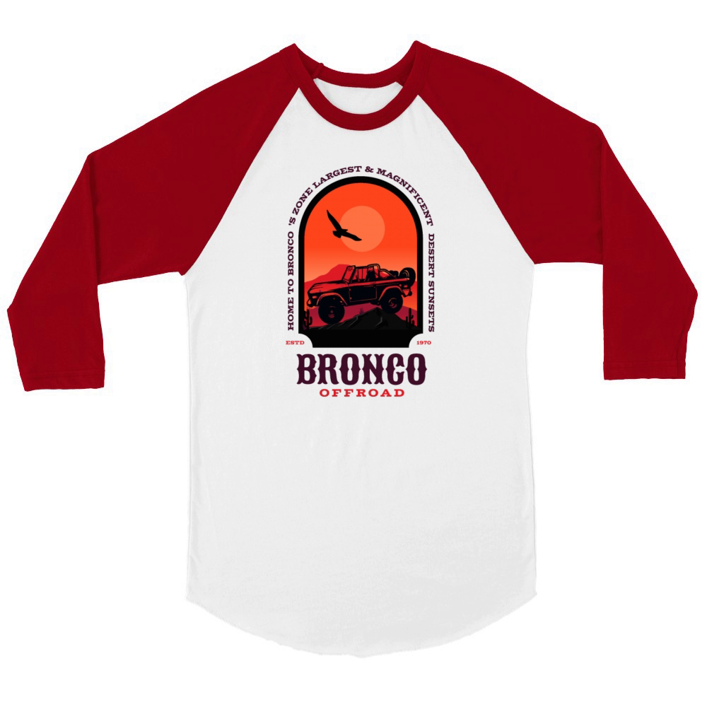 ford bronco sweatshirt vintage gifts Unisex ¾ sleeve Raglan T-shirt