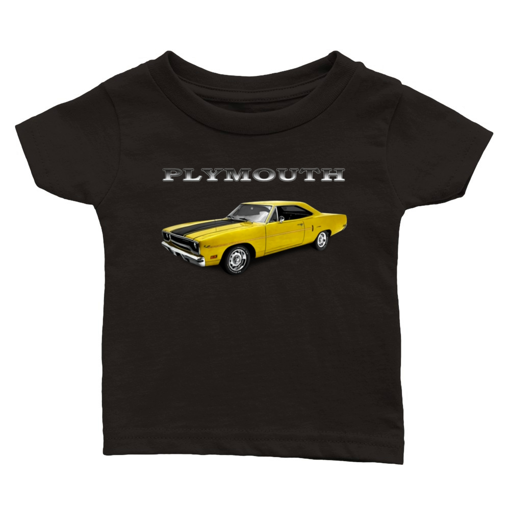 1970 Plymouth Road Runner Yellow Classic Baby Crewneck T-shirt