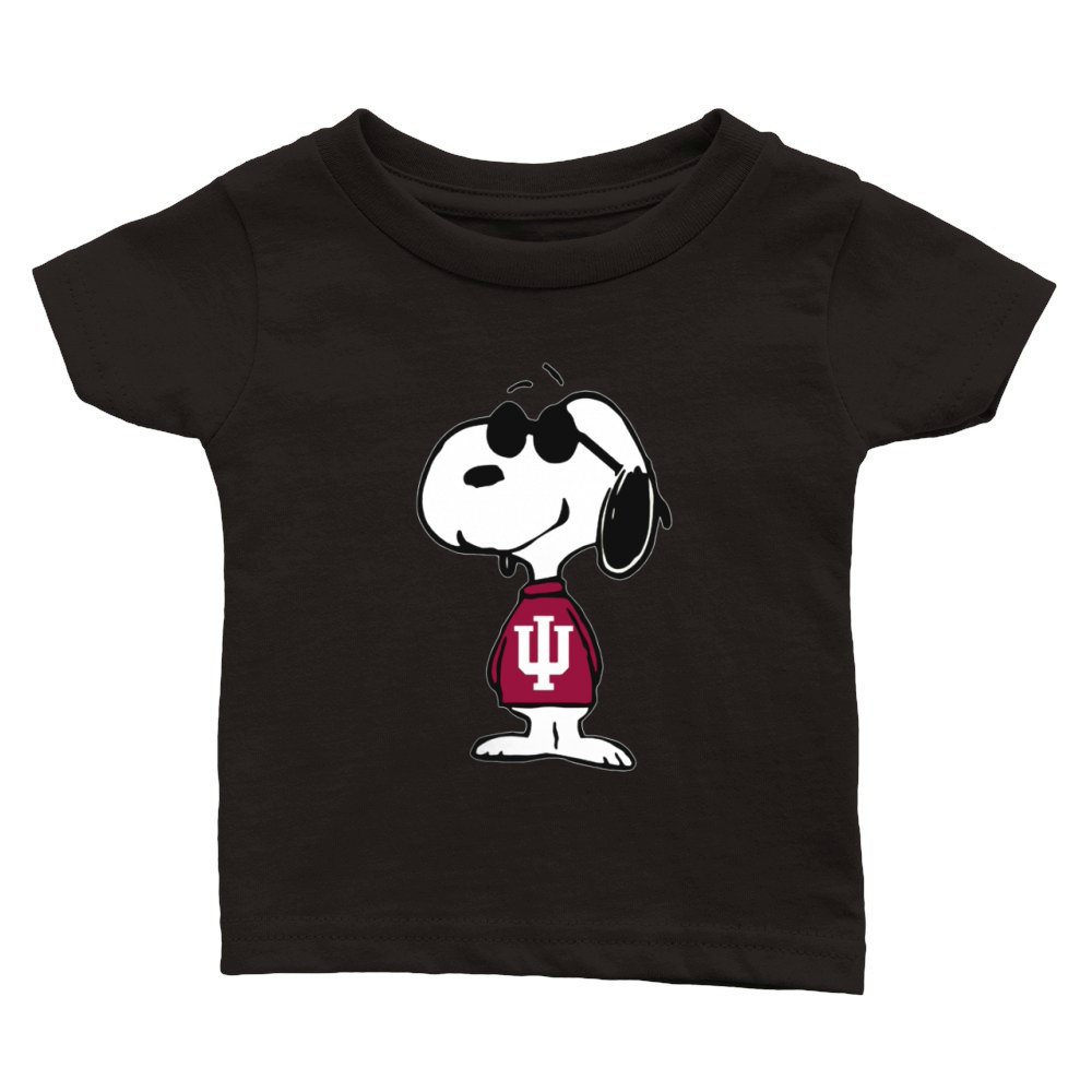 CG-snoopy-sport-football-Indiana Hoosiers Classic Baby Crewneck T-shirt