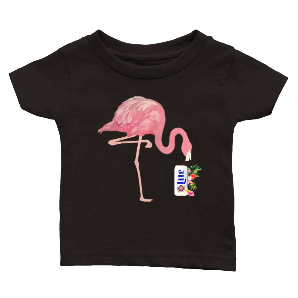 Miller Lite Pink Bird shirt Classic Baby Crewneck T-shirt