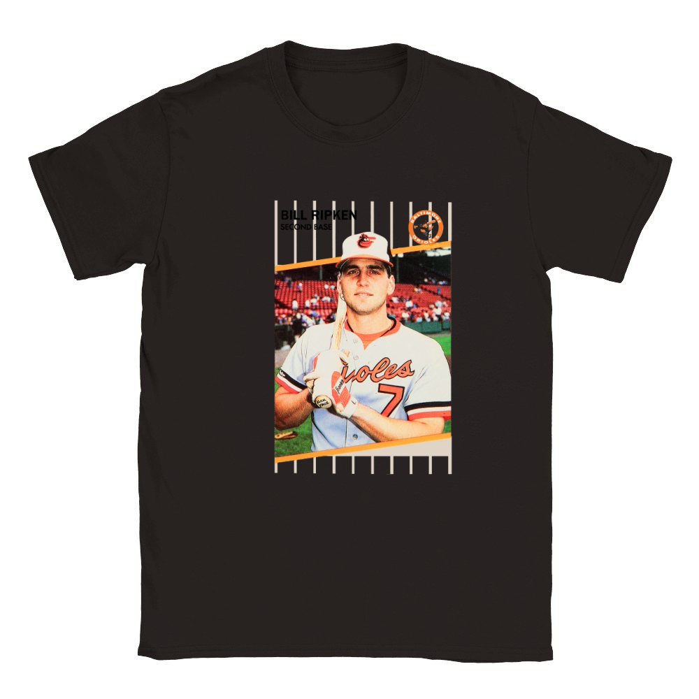 Bill Ripken Second Base Face Card 1989 Fleer Shirt Classic Kids Crewneck T-shirt