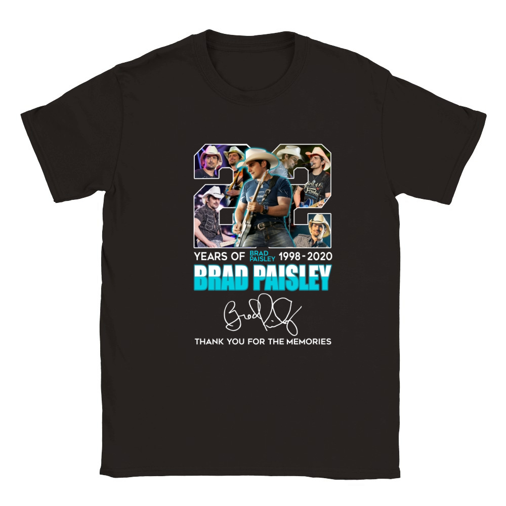 Brad Paisley 22 years of 1998 2020 thank you for the memories signature Classic Kids Crewneck T-shirt