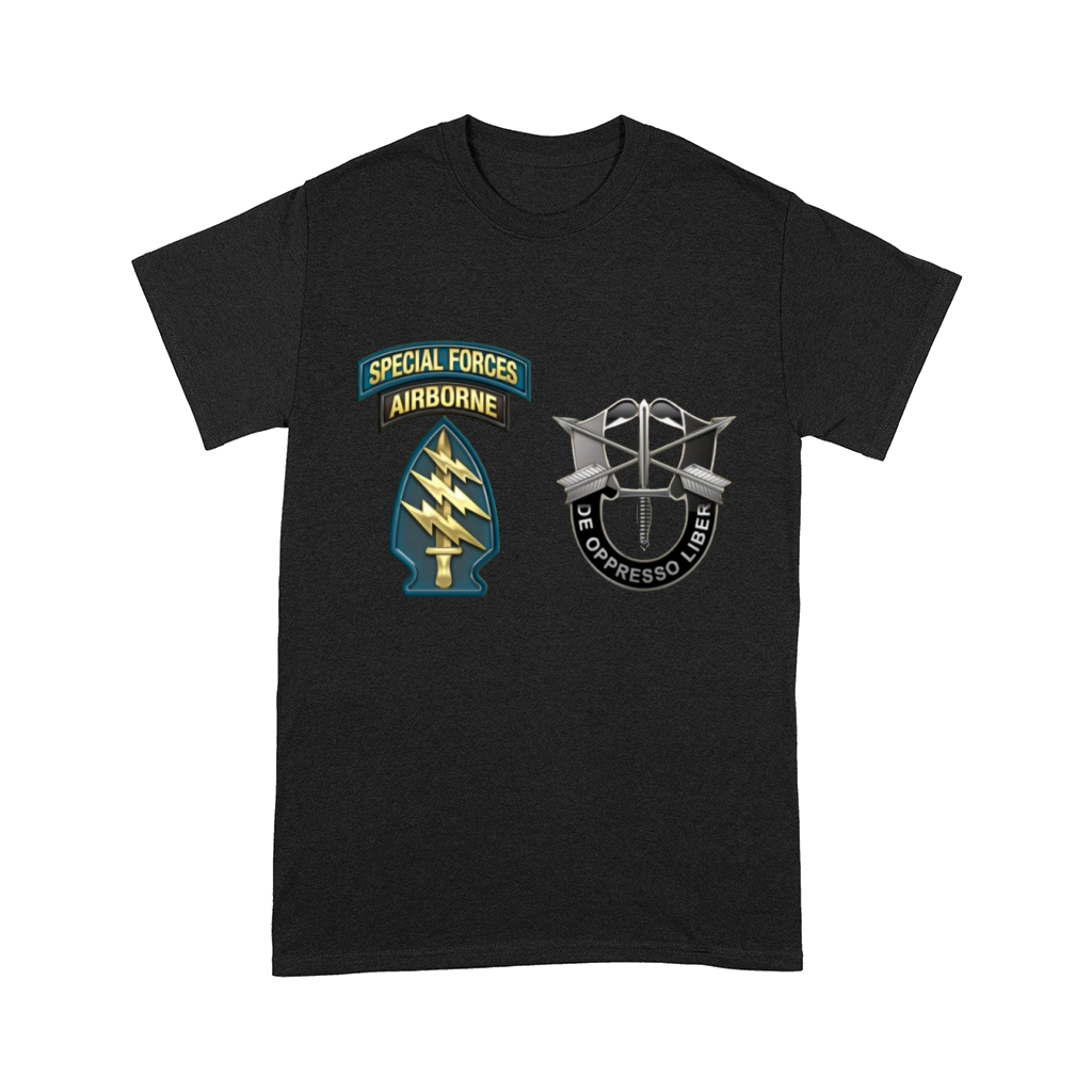 U S Army Special Forces Green Berets SSI DUI - TShirt Dress Comfort T-shirt