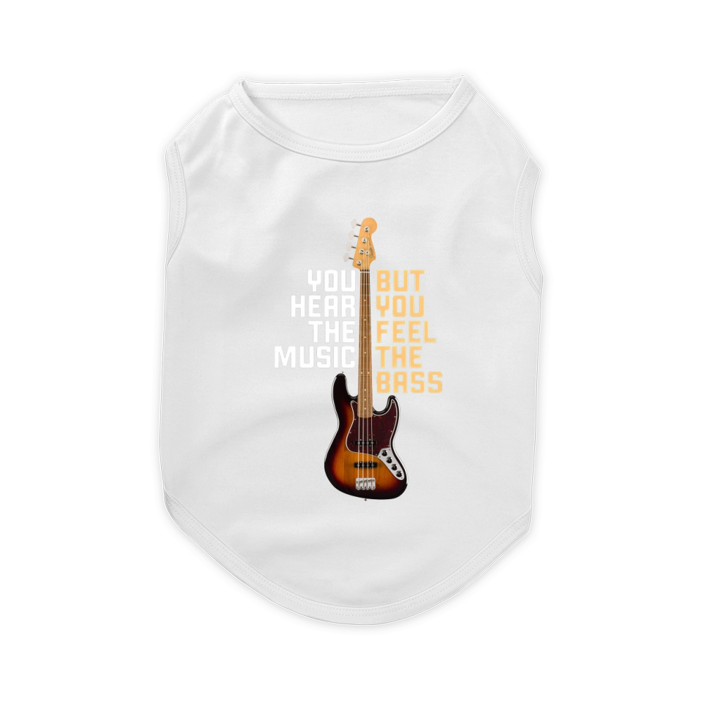 Feel The Bass Bass Guitar Pet T-Shirt