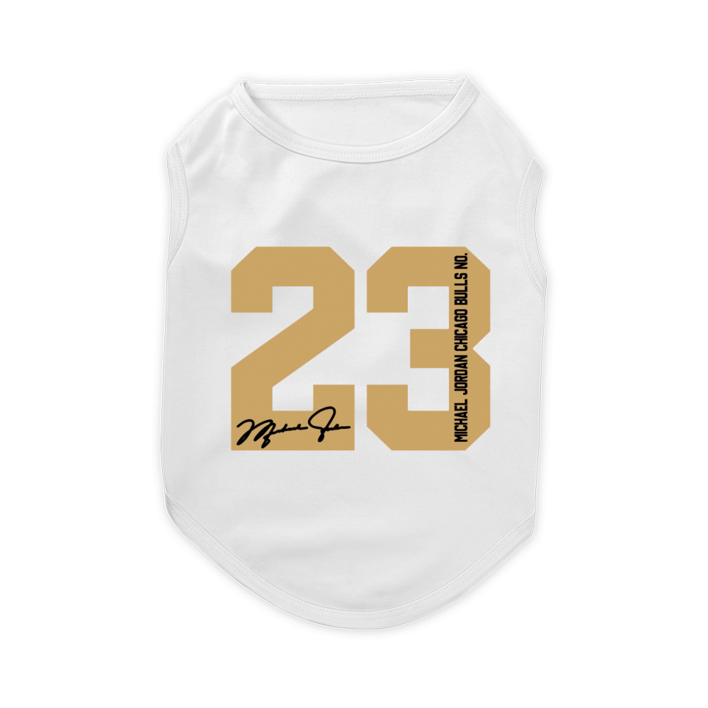 Gold Print Mens Michael Legend 23 Jordan Pet T-Shirt