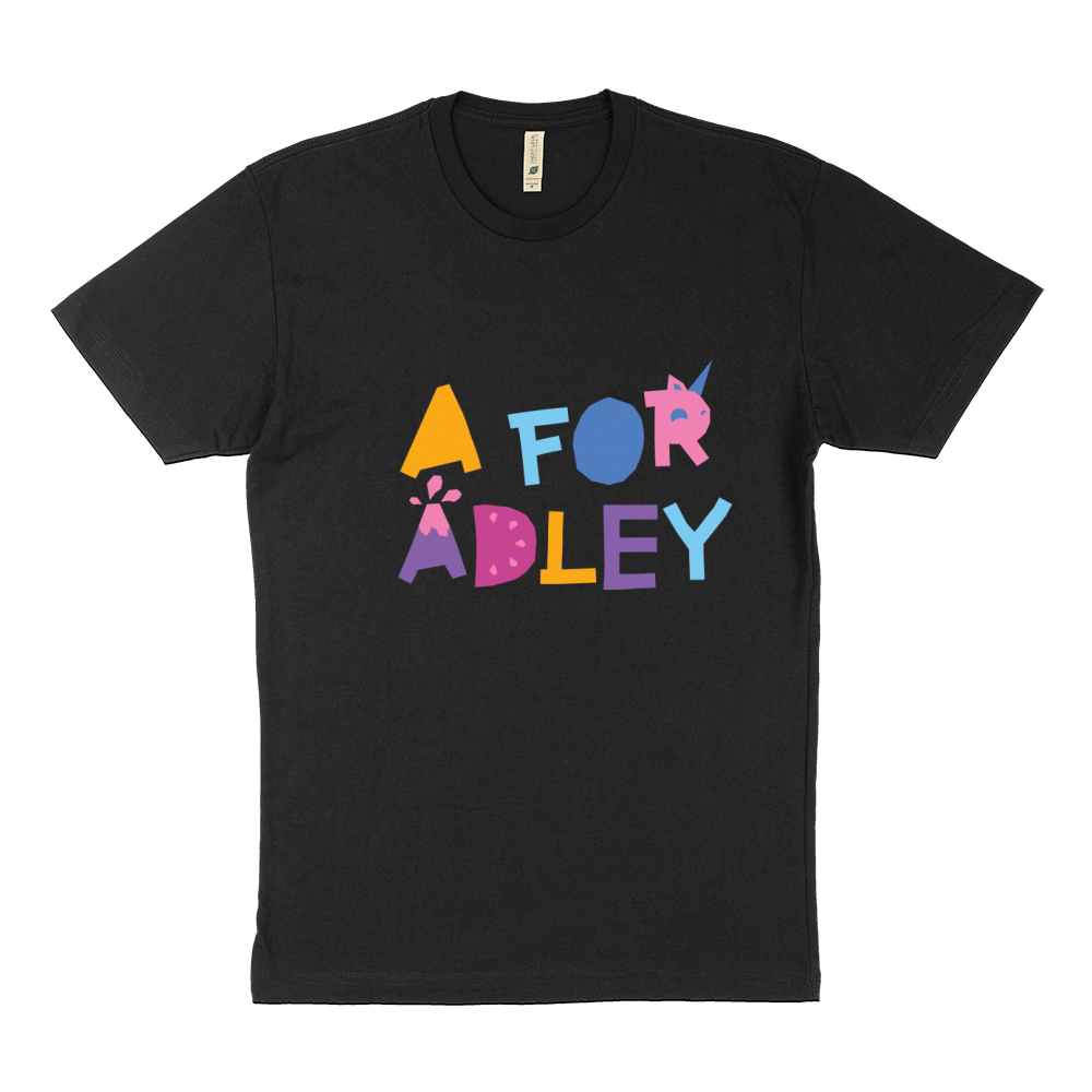 a for adley  Simple Art Design Sustainable T-Shirt
