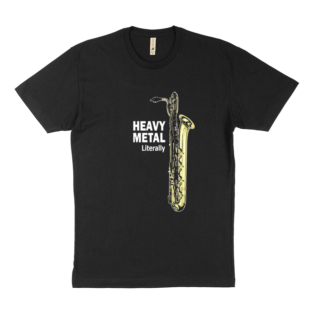 literally heavy metal baritone saxophone Sustainable T-Shirt
