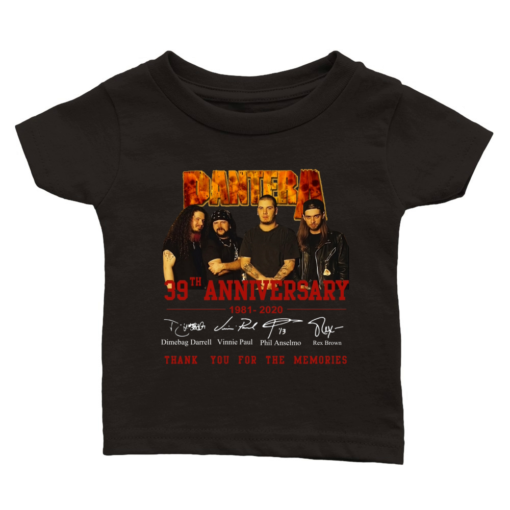 Pantera 39th anniversary 1981 2020 signatures thank for memories shirt Classic Baby Crewneck T-shirt