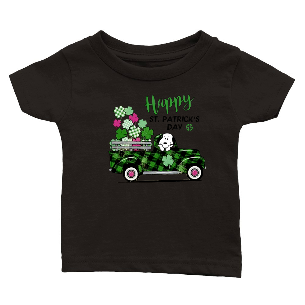 Snoopy Happy st Patrick's day Classic Baby Crewneck T-shirt