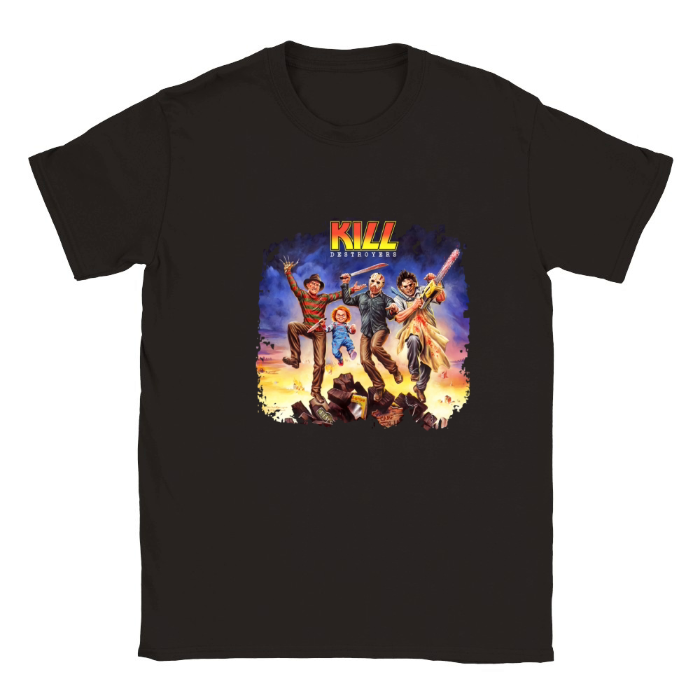 Halloween horror characters kiss destroyers Classic Kids Crewneck T-shirt