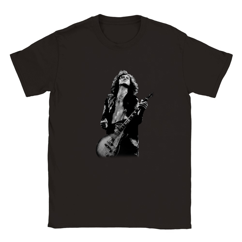 Jimmy Page play guitar shirt Classic Kids Crewneck T-shirt