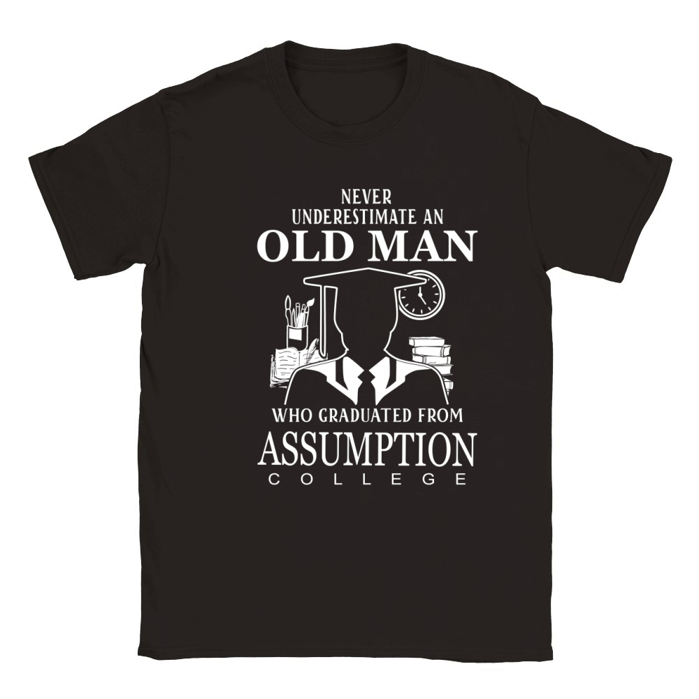 Never underestimate an old man who graduated from Assumption College Classic Kids Crewneck T-shirt