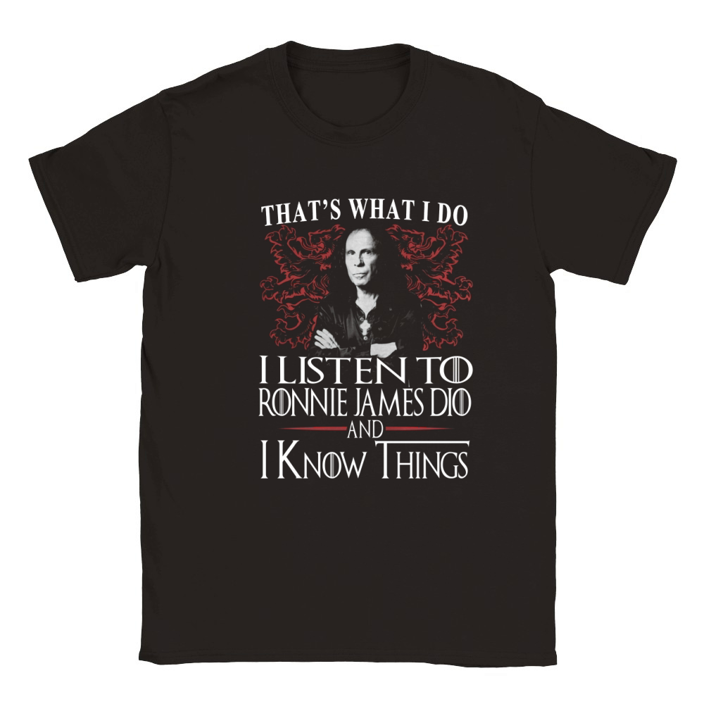 Ronnie James Dio I KNOW THINGS Classic Kids Crewneck T-shirt